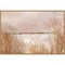 Golden Pink Beach by Allison Pearce 33-in. W x 23-in. H. Canvas Wall Art Print Framed in Natural